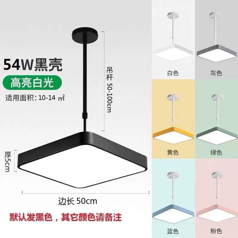 LED sloping roof square sloping roof square chandelier restaurant living room duplex loft commercial store creative lighting