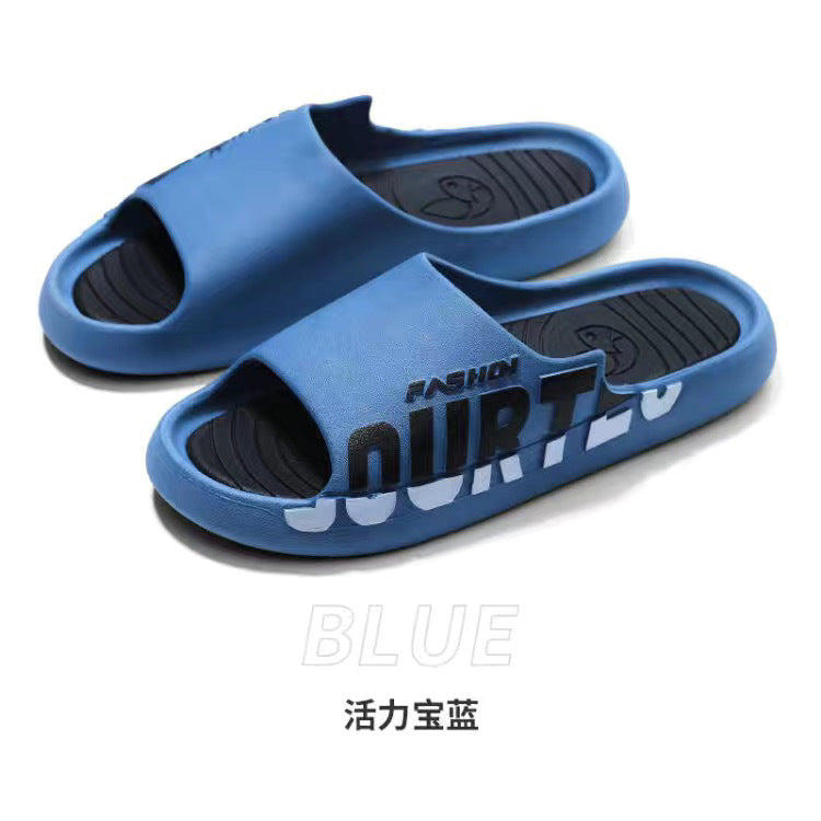 Men's summer slippers - trendy thick-soled indoor/outdoor slides - comfortable & stylish