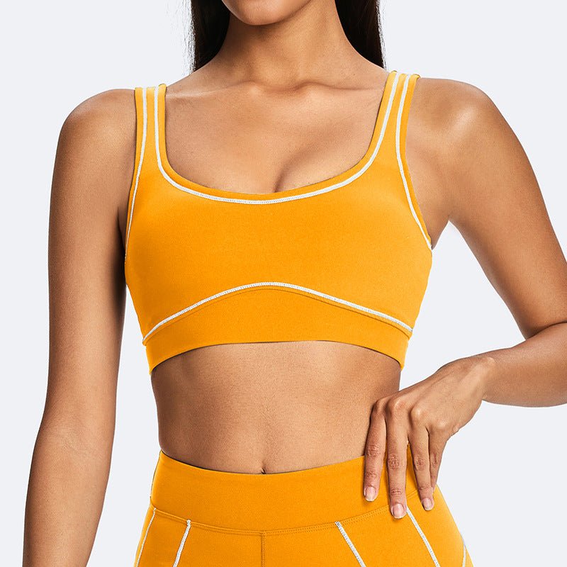 american style yoga suit, nude summer bubble wrap sports bra, outdoor running, beautiful back fitness bra for women