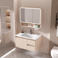 For home bathroom cabinet ceramic all-in-one basin double drawer thickened honeycomb aluminum bathroom washbasin washbasin