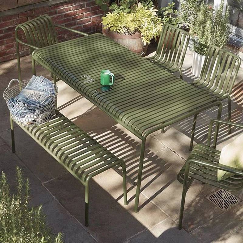 Outdoor modern casual outdoor courtyard table and chairs milk tea casual garden cafe open-air balcony iron art combination