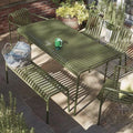 Outdoor modern casual outdoor courtyard table and chairs milk tea casual garden cafe open-air balcony iron art combination