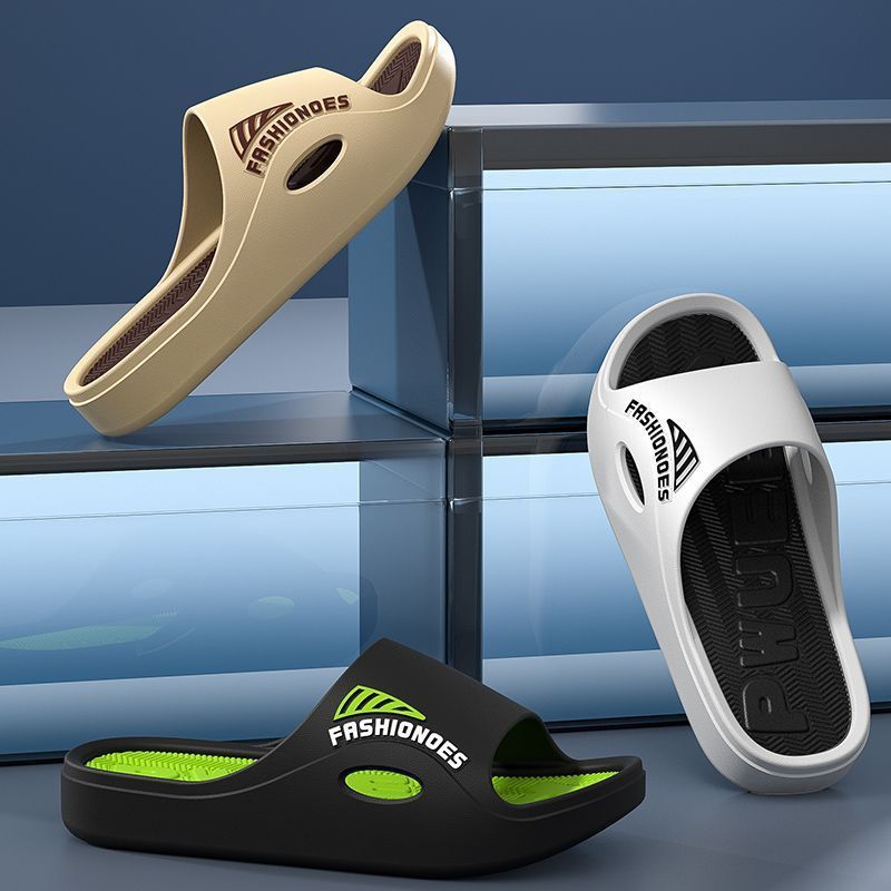 New men's slippers - summer outdoor wear, korean style, trendy & fashionable, indoor home use, soft sole, one-strap sandals