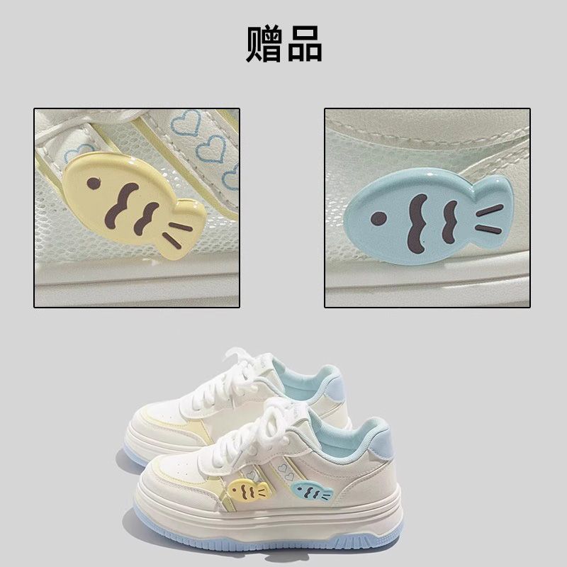 Girls' shoes  new spring/autumn kids' sneakers mesh summer mid-to-large children's girls' casual skate shoes white shoes