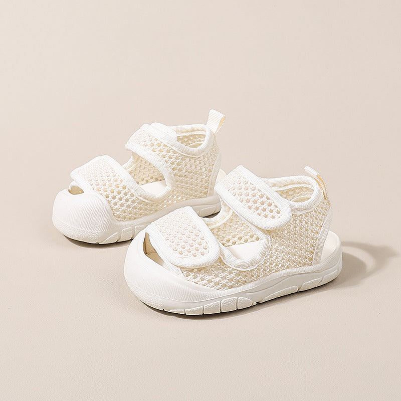 Baby sandals summer girls mesh breathable mesh shoes boys new indoor girls non-slip soft bottom baby shoes