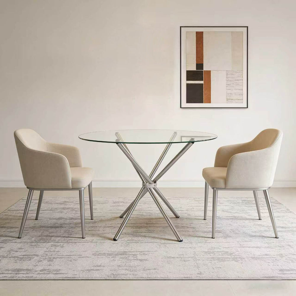 Export tempered glass table accessible luxuryclassy sense negotiation table for home dining table glass dining table
