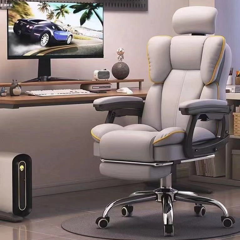 Computer chair for home reclining plaid sit for a long time gaming chair backrest sofa chair desk dormitory live study swivel chair