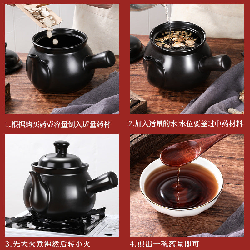 Old-fashioned chinese medicine pot for boiling medicine, casserole, for home, frying pot, frying pan, medicine pot, special medicine pot for boiling medicine