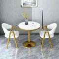Nordic style negotiation table and chair combination, simple small apartment, milk tea balcony casual small round table, balcony tea table and chair