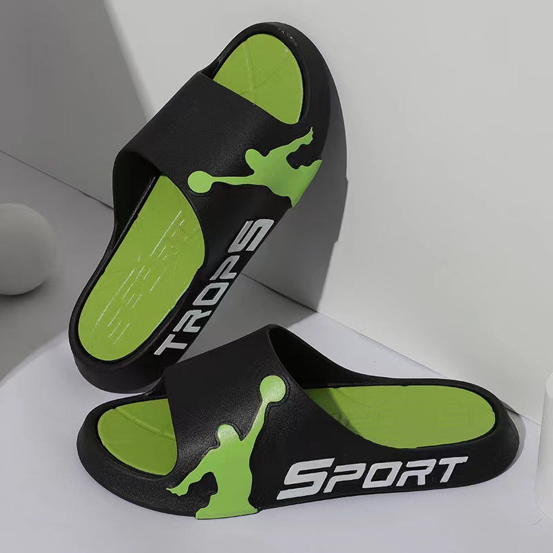 2022 new men's fashion slippers - summer outdoor anti-slip sports slides, couple's anti-odor home bathroom sandals for women