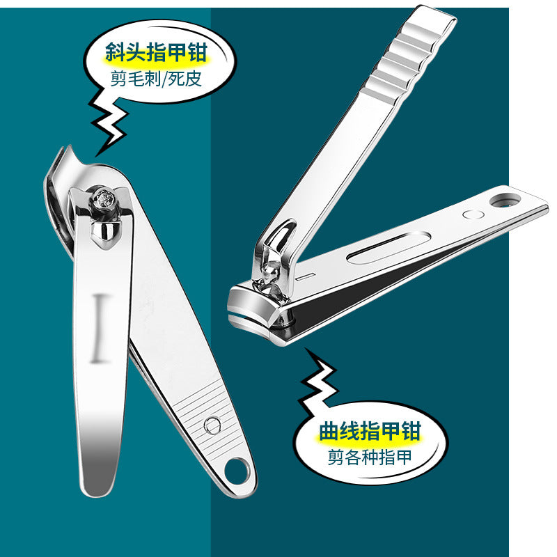 7-piece nail clipper set - beauty & grooming kit - stainless steel nail clippers with storage - diy manicure