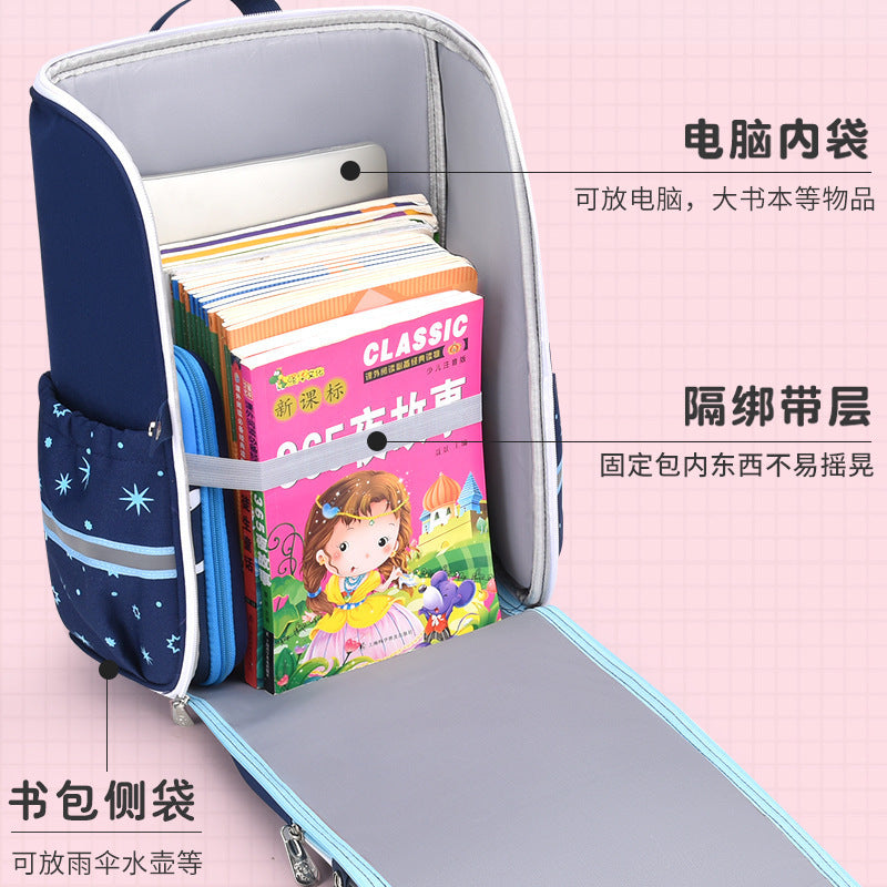 spine-protecting british style girl cartoon waterproof large-capacity k-style girl kids primary school student schoolbag wholesale