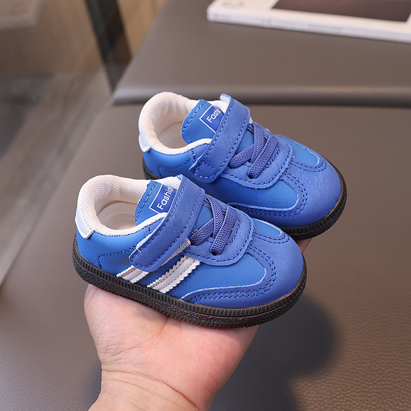 Spring & fallnew arrivalkids multi-color german training shoes k-stylegirl soft bottom casual sneakers boys shoes toddler shoes 1-3 years old
