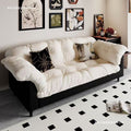 Retro fabric sofa living room new arrivaldouble straight row small apartment bedroom rental room lazy modern simple sofa