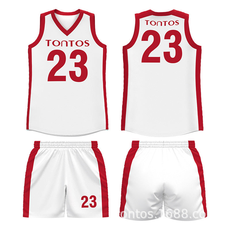 Adult game training jersey sports basketball jersey heat transfer quick drying jersey basketball jersey set custom printing