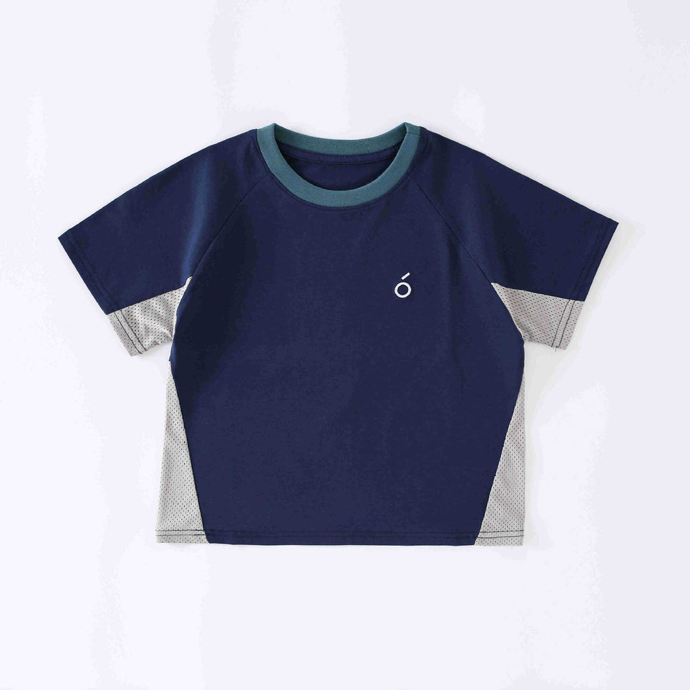 【summer new arrivals】 summer collection: color block mesh t-shirt - stylish, breathable, and comfortable short sleeve tee for boys and girls (s005)