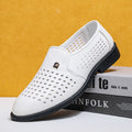 Genuine soft leather men's leather shoes summer leather sandals men's hollow-out clogs soft leather casual leather sandals breathable men's shoes