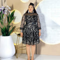 Fashionexport dress a-line skirt africanplus size women's clothing  chiffon cake skirt dress comes with belt
