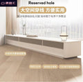 Pure solid wood tv cabinet rock slab floor-standing cabinet gray and white paint casualelegantaccessible luxury practical small apartment floor cabinet