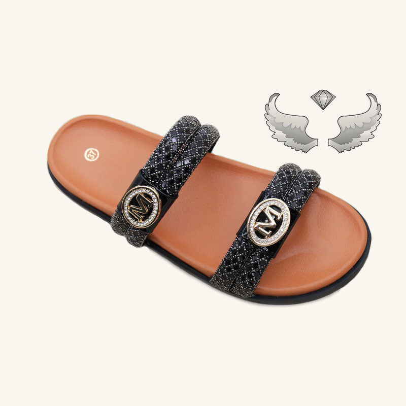 Chaozhou factory women's shoes wear summer fashion rhinestone slippers new craft shoes Ladies slippers