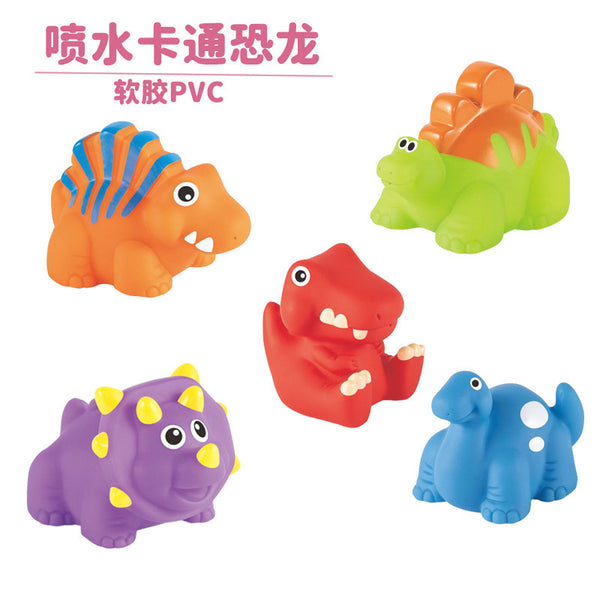 Cross-border  export bath toys for babies and children PVC water play animal simulation dinosaur water spray bath toys