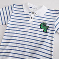 Children's denim shorts overalls polo shirtstripestwo-piece setsummerk-style 0-3 years old small and medium-sized children new arrivalin stock