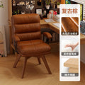 Computer chair for homeaccessible luxuryretrorotatable solid wood chair study desk chair comfortable long sitting bedroom back chair