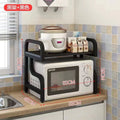 Microwave oven rack kitchen countertop organizer household storage shelf double layer oven shelf desktop spice rack