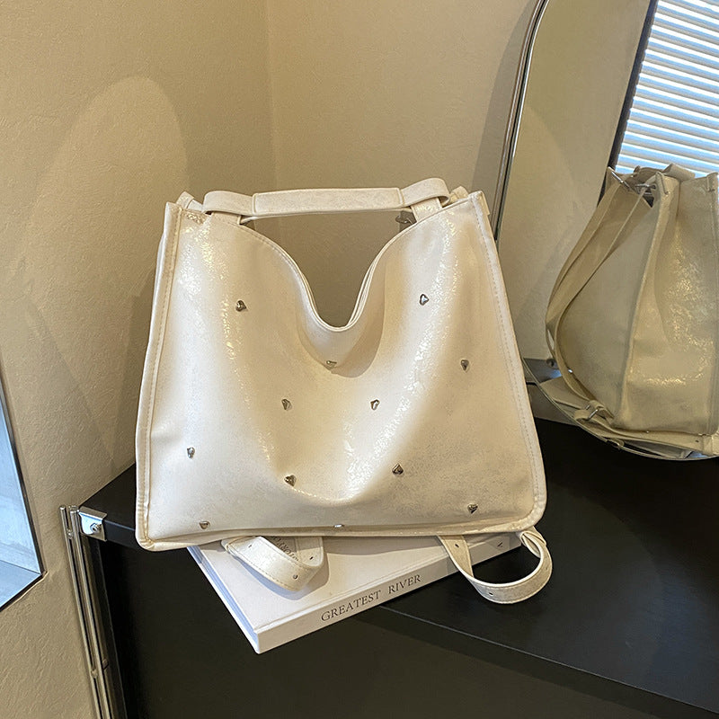 Crushed ice love large capacity tote bag women's new niche design shoulder messenger bag commuter backpack