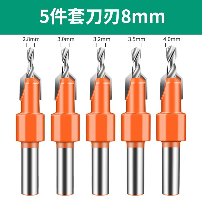 Baolian woodworking countersunk drill bit ladder drilling screw countersunk head drilling hole opener taper hole deep hole lead hole positioning