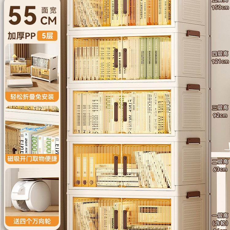 Book storage box Foldable box Storage cabinet Classroom student book storage box Transparent sorting storage box