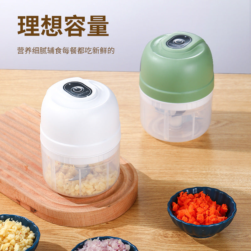 Garlic masher for homesmall electric garlic masher kitchen wireless meat grinder infant portable food supplement food processor