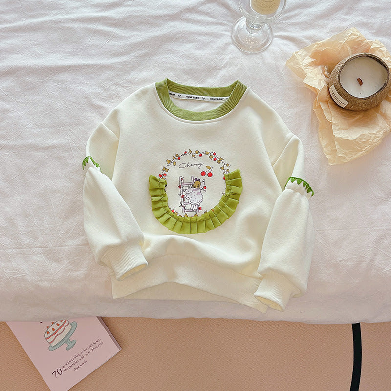 Girls' sweatshirt autumn collection : stylish princess-style kids' fashion tops, autumn baby clothes, and layering basics
