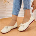 Export spring & fallcasualk-stylepure colorcasualbows two-wear flats women's round toe flats women's shoes flatsflats
