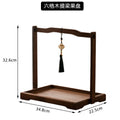 Walnut color fruit plate with handle chinoiseriefor home living room nut plate tea snack plate snack candy dried fruit box compartment plate