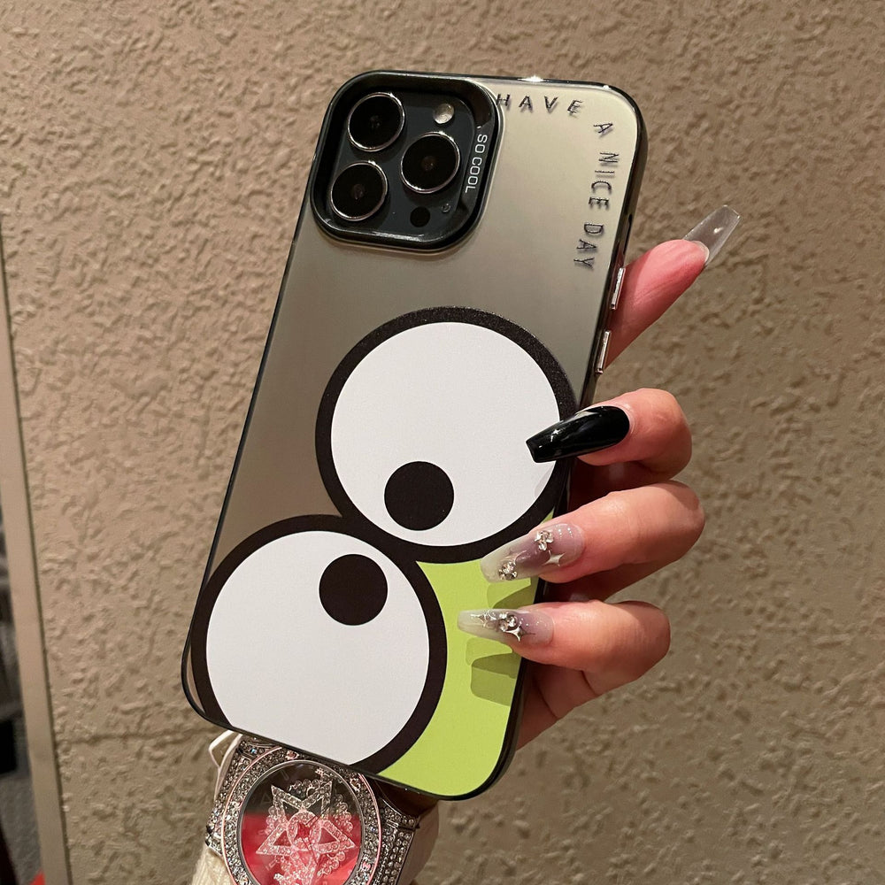 Imd trendy case suitable for apple 16pro cartoon text protective cover iphonexr/7p frosted pc mobile phone case