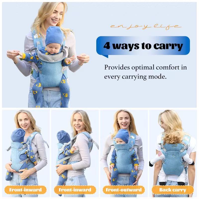 Baby carrier, baby waist stool, lightweight shoulders, all year round multi-functional front-hug front and rear dual-use stool for carrying baby when going out