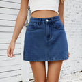 Fashion cross-border export women's clothing new arrival   washed fashioneasiest for match denim short skirt skirt trendy