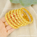 Dubai hollow-out women's luxury bangle, gold elegant ethiopian bridal wedding bracelet party gift