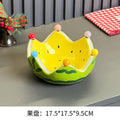 High-style, creative watermelon fruit bowl with fork set – perfect for home, living room coffee table, fruit platter, salad bowl, ceramic bowl