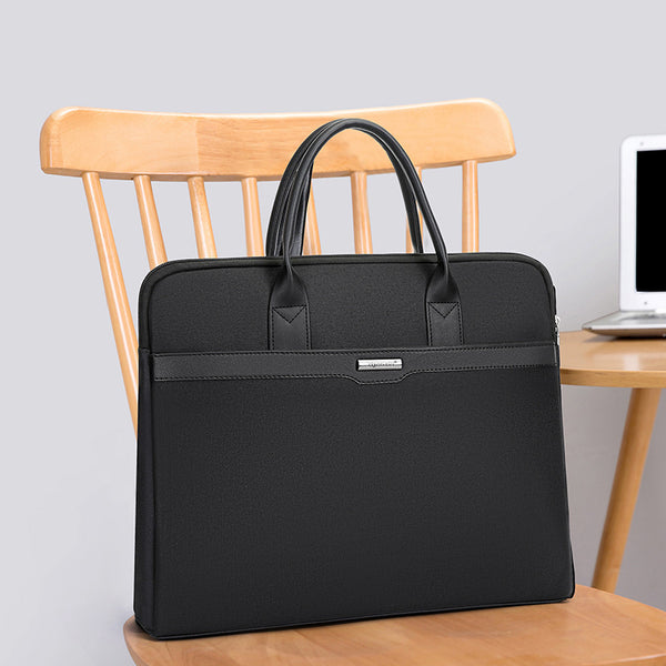 Yiyunchen briefcase custom logo business document bag men's and women's briefcase with water cup position meeting bag 946