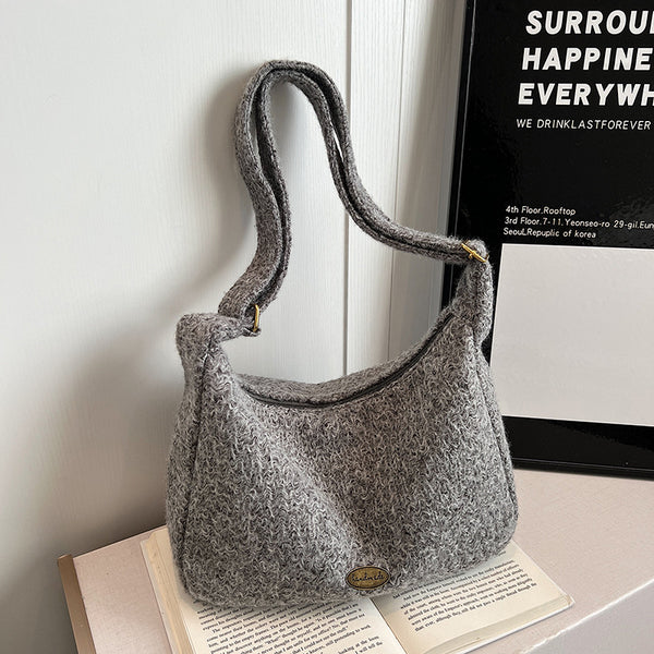 New retro leopard print armpit bag fashionable women's shoulder bag casual and versatile going out shopping bag Korean version