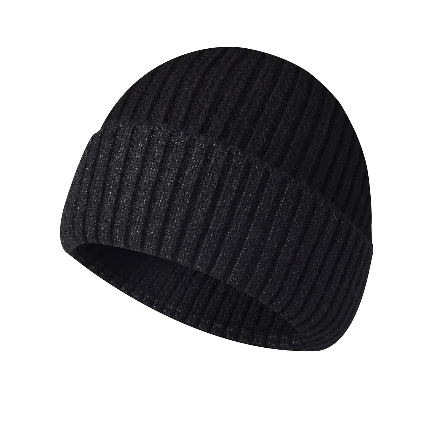 Rabbit velvet core-spun yarn knitted hat winter new men's and women's warm wool hat crimped hat outdoor dome pullover hat
