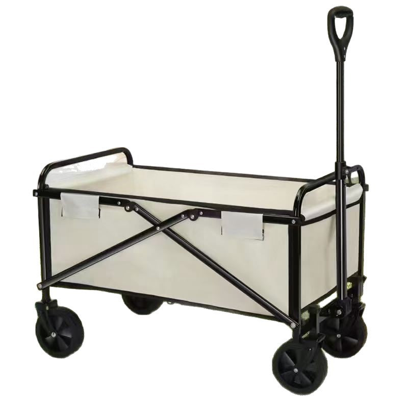 Outdoor camping trailer - foldable, lightweight, adjustable cargo cart/walker - storage style camping cart