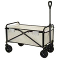 Outdoor camping trailer - foldable, lightweight, adjustable cargo cart/walker - storage style camping cart