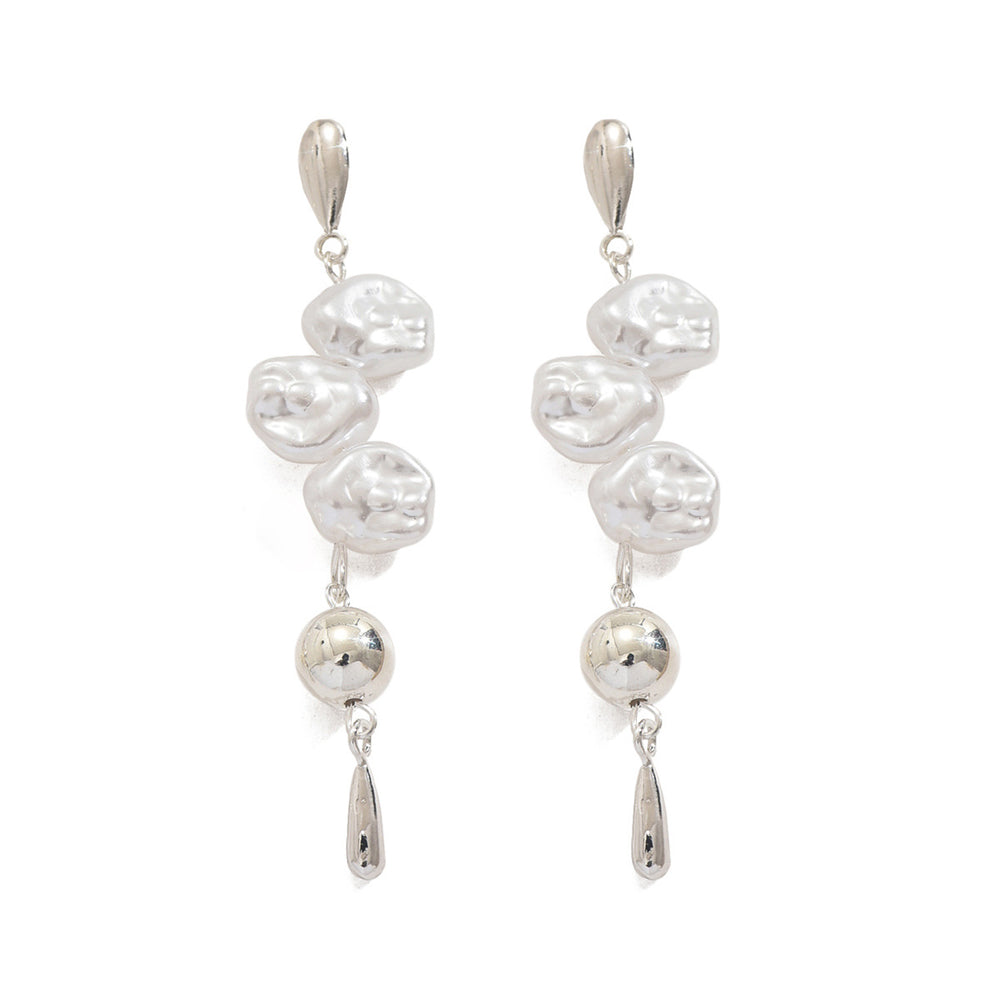 Baroque pearl earrings wholesale - european & american cross-border earrings, irregular light luxury, high-end teardrop earrings for women