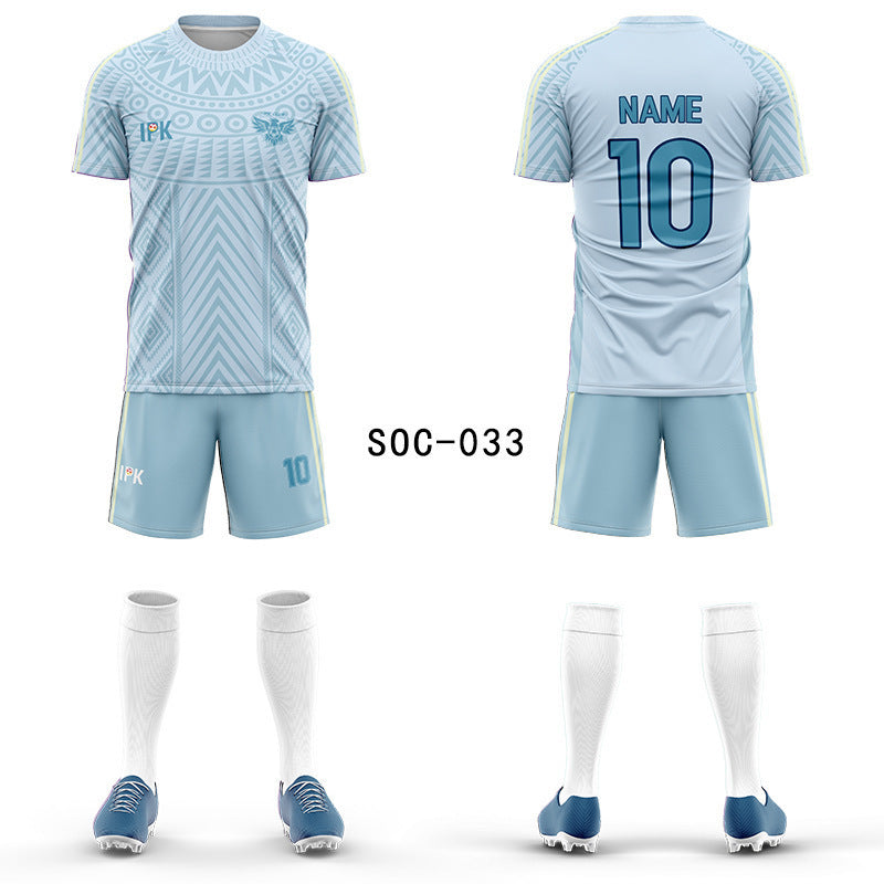 2025 new football jersey set men's football jersey team game jersey short-sleeved sports training jersey customization