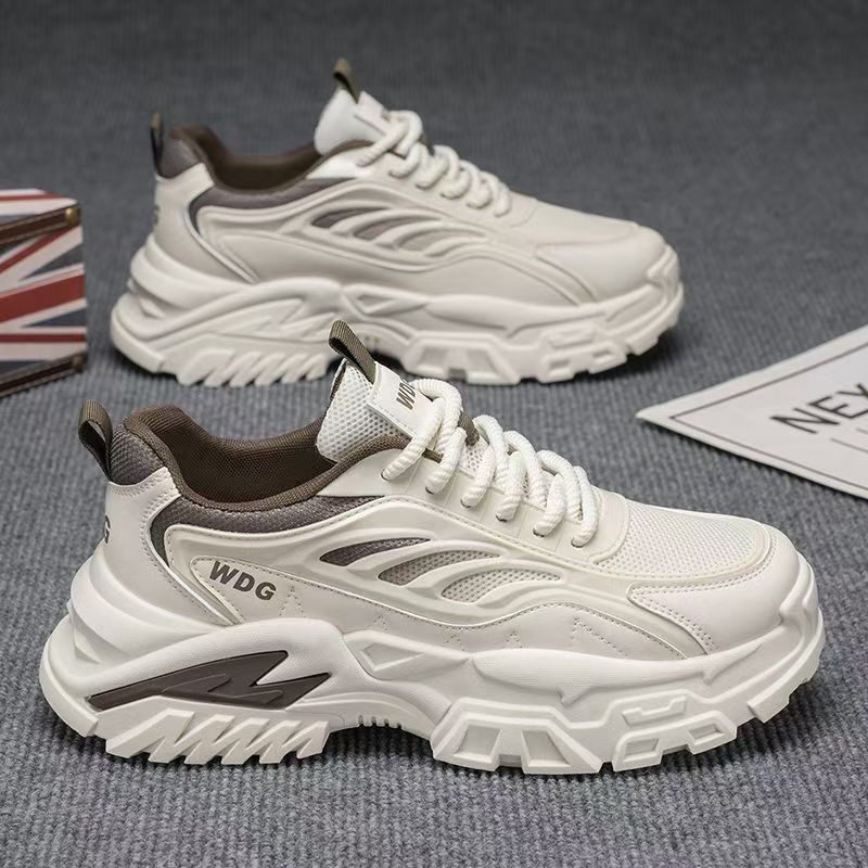 Men's chunky sneakers 2025 new winter versatile casual running shoes men's thick-soled casual athletic shoes