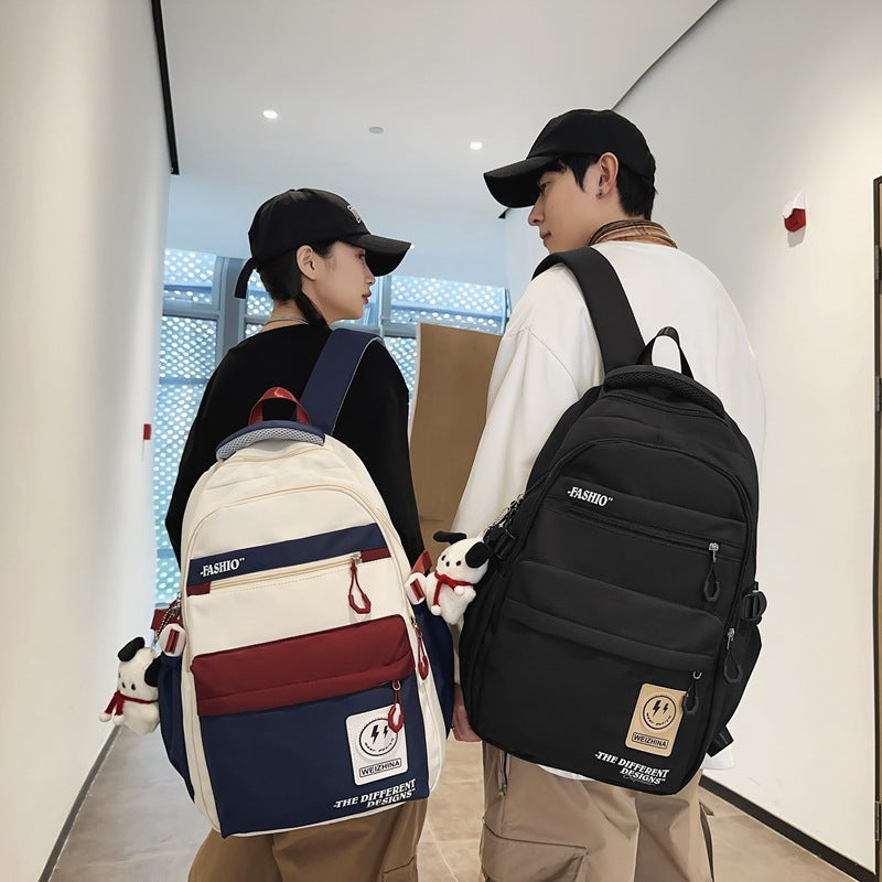 New middle and high school students backpack schoolbag Korean version large-capacity student campus backpack waterproof travel computer bag