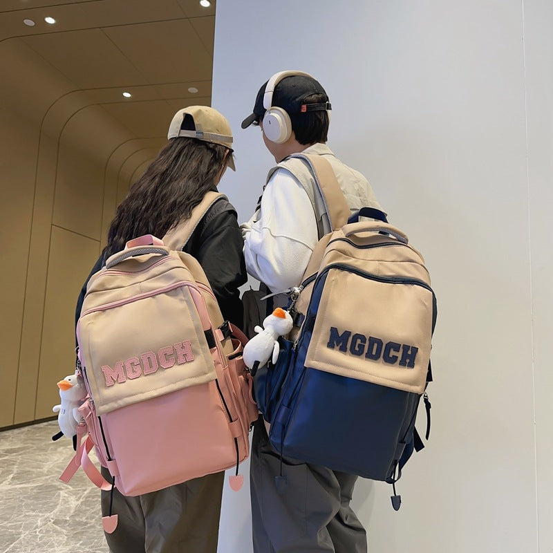 School bag female Japanese ins wind simple high school college student backpack large capacity women's bag anti-splashing travel backpack